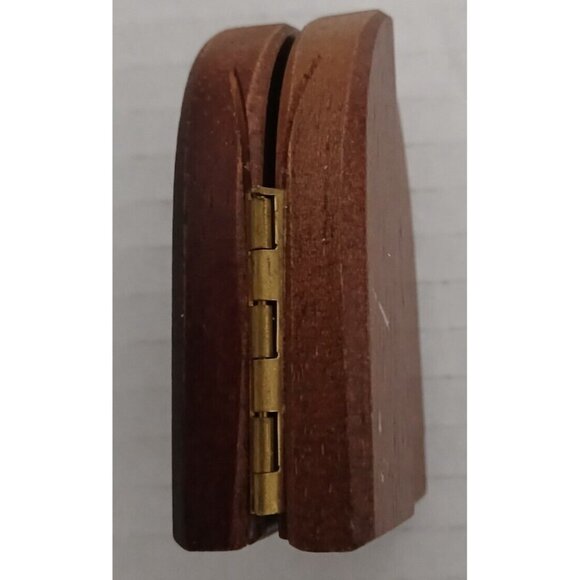 Vintage Triptych Wood Miniature Small Religious Folding Panels - Picture 9 of 9